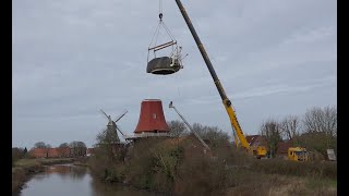 Arbeiten an der roten Mühle in Greetsiel beginnen [upl. by Beverie]