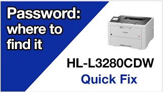 HLL3280CDW find machine password – Brother quick fix [upl. by Noscire]