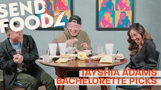 Tim and David Try Tayshia Adams’s Favorite LA Spots  Send Foodz [upl. by Fugazy515]