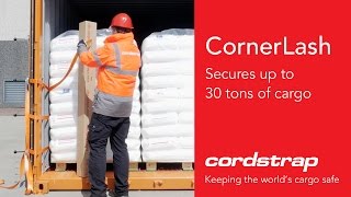 Secure up to 30 tons containerized goods using Cordstrap CornerLash [upl. by Relda]