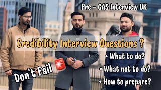 PreCAS Interview UK Universities Questions  Credibility Interview UK  International students [upl. by Nwahsuq]