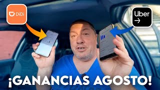 Ganancias de agosto con UBER y DIDI Argentina 2024 [upl. by Nylahs820]