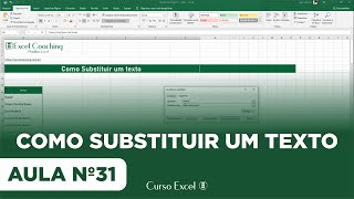 Como Substituir um Texto no Excel  Curso Excel [upl. by Artenahs239]