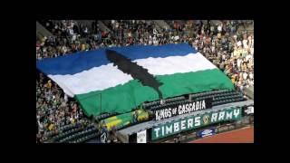 Cascadia tifo  Portland Timbers vs Vancouver Whitecaps  July 3 2010 [upl. by Netsud]