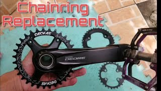 Deore 2x Chainring Replacement [upl. by Ayota]