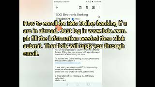 HOW TO OPEN BDO KABAYAN SAVING ACCOUNT IN ABROAD joyyojSarah17vlogs [upl. by Edwin775]