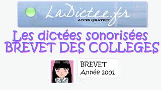 Dictée difficile BNC  Annales du brevet des collèges français 2001 [upl. by Aylsworth929]