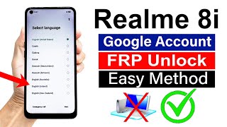 Realme 8i  Google Account FRP Bypass  Without Computer [upl. by Nabru221]