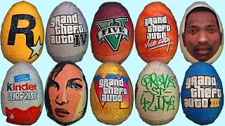 ALL Surprise Eggs GTA San Andreas Vice city GTA 3 GTA 5 GTA 6 ASMR [upl. by Xavier]