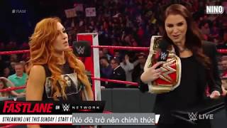 VIETSUB WWE Becky và Charlotte đối đầu nhau dành đai Raw Womens Champion tại Fastlane 2019 [upl. by Gallagher]