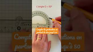 Comment construire un angle avec un rapporteur maths mathscollege 6ème shorts [upl. by Douglas]