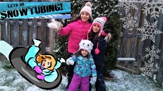 Snow Tubing and sliding family fun time with snow [upl. by Sara]