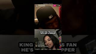 King Von Tells Fan Hes Not A Rapper [upl. by Morse]