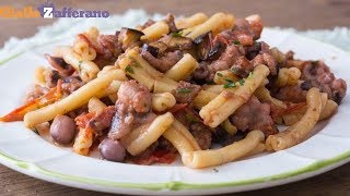 PASTA CON MOSCARDINI E MELANZANE  Ricetta in 1 minuto [upl. by Nygem23]