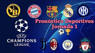 Pronóstico Partidos de Champions League Jornada 1 ⚽🏆📈 [upl. by Alma]