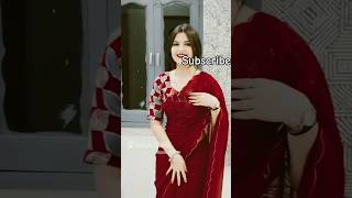 🌞Red party wear butyful SareGirlish sareeHeavy Designer blouseNew Saree design 2024ytviralvideo [upl. by Naenaj]