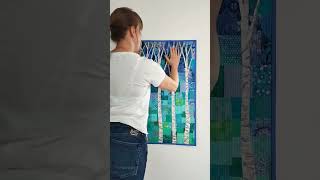 My newest art quilt with bare birches artquilt art artist quilters quilt sewingideas [upl. by Asirak]