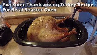 How to Cook a Turkey with a Rival Roaster Oven [upl. by Aillicirp]