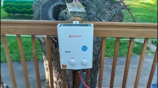 Camplux Outdoor Portable Propane Tankless Water Heater Review [upl. by Namyw]