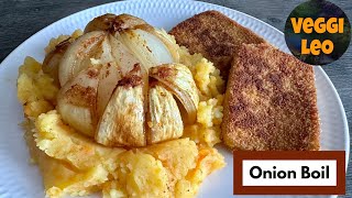 Onion Boil  Tik Tok Trend Rezept  mit knusprigwürzigen Tofuschnitzeln [upl. by Oinegue851]