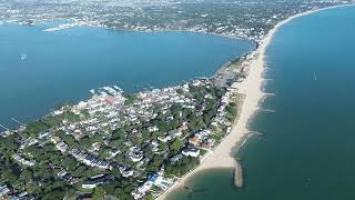 BRITISH AERIAL VIEWS SANDBANKS Poole Dorset UK [upl. by Rochemont831]