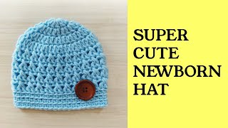 Super Easy amp Fast Crochet Baby Hat  You Will Love This Easy and Cute Pattern [upl. by Theis23]