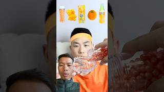 Orange food eating challenge mukbang food shorts [upl. by Selry]