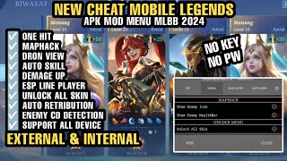 CHEAT ML TERBARU 2024 MOD MENU UNLOCK ALL SKIN MOBILE LEGENDS FULL FEATURE GRATIS NO PASSWORD [upl. by Eugenle]