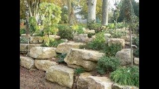 How to make a beautiful garden rockery and crazy paving pathway [upl. by Ardnuasak]