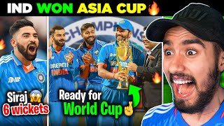 SIRAJ MIAA😱 Dhaage Khol Die 4 WICKETS in 1 over 🔥  India won Asia Cup ❤️  IND vs SL [upl. by Rratsal226]