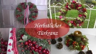 DIY  Herbstdeko I HERBST KRANZ binden  aus Moos Hagebutten Beeren Blüten  DekoideenReich [upl. by Findley443]