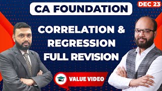 Correlation amp Regression Full Revision  Vande Bharat Batch For CA Foundation June 24  Live Class [upl. by Theurich341]