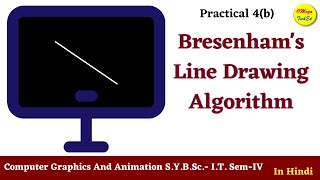 Practical 4b Bresenhams Line drawing algorithm [upl. by Anieral]