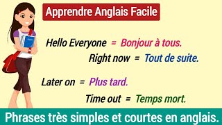 Phrases Très simples et courtes en Anglais  Easy and Small Sentences to Learn French [upl. by Jennee]