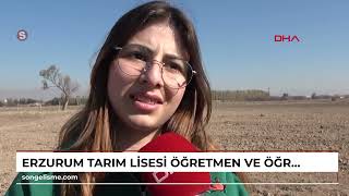 ERZURUM Tarım Lisesi öğretmen ve öğrencileri 850 dönüm araziyi köylülerle imece usulü ekti [upl. by Goulder973]