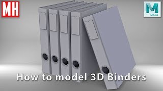 How to model 3D Binders in Maya 2018 [upl. by Ttenyl]