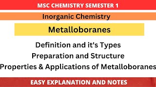 Metalloboranes  Types  Preparation and Structure  Properties and Application of Metalloboranes [upl. by Philippe]