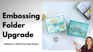 StepUp Embossing Folders with the Latest Release from SIMON SAYS STAMP cardmaking [upl. by Rehteh]