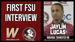 Jaylin Lucas Indiana Transfer RB First FSU Interview  FSU Football  Warchant TV FSU [upl. by Ahsaya]