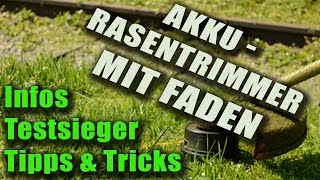 Akku Rasentrimmer mit Faden  Infos Tipps und Testsieger  AkkuRasenTrimmerTestsde [upl. by Leorsiy]