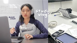 study vlog 📓 productive week midterm exams studying at library long to do lists [upl. by Kabob]