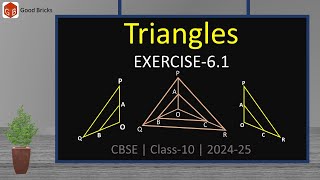 Triangles  Chapter6  Exercise 61  Solutions  Class10  CBSE  Mathematics  NCERT Solutions [upl. by Freemon]