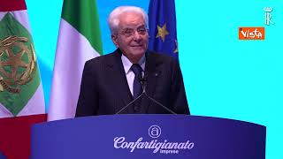 Mattarella quotLaumento dei migranti tra gli artigiani porta ricchezzaquot [upl. by Anelrac193]