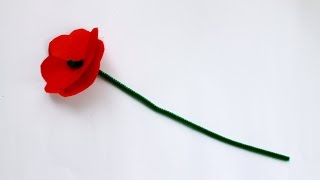 How to make an Anzac Day memorial poppy [upl. by Nnaillek]