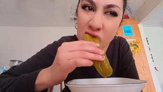 ASMR Eating a Pickle🥒crunchyno talkinglofi [upl. by Ymmat960]