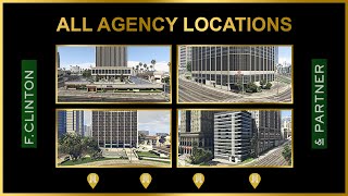 GTA 5 ONLINE  ALL AGENCY LOCATIONS IN GTA ONLINE THE CONTACT [upl. by Tivad]