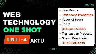 web technology aktu  Unit4 Web Technology One Shot Video  Web Tech PYQ Solutions  Aktu Exams [upl. by Ettennaej960]