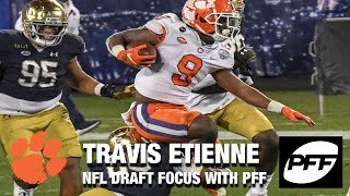 Clemson RB Travis Etienne  NFL Draft Focus With Pro Football Focus [upl. by Akimrehs]