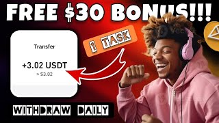 30  Bonus 🤑 Claim 3 USDT Daily Per click 💰 New USDT mining website 💰 live withdrawal proof [upl. by Itch]