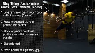 Ring Thing Azarian to Iron Cross Press Extended Planche [upl. by Ikuy]